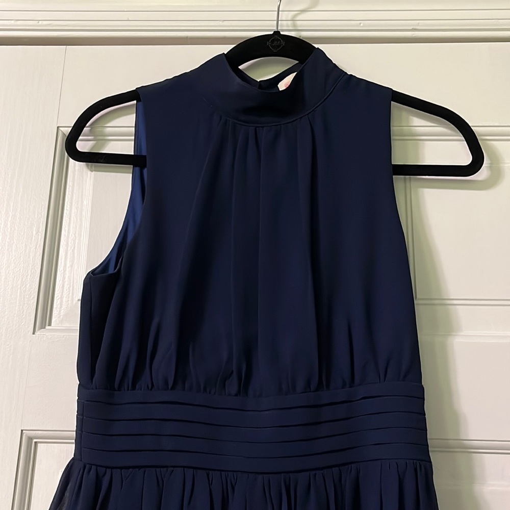 Azalea ModCloth medium mock turtle neck blue party dress event cocktail formal